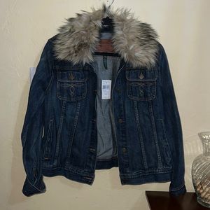 NWT Women’s XL LRL, Ralph Lauren, Jean Jacket w/ Removable Fur Collar